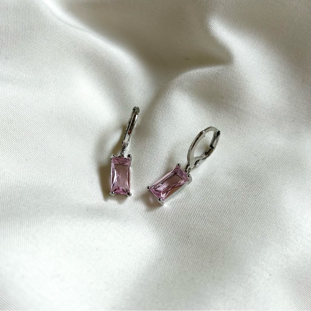 NEW Light Pink Gemstone Earrings